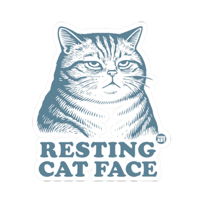 Resting Cat FaceTodd Art Sticker