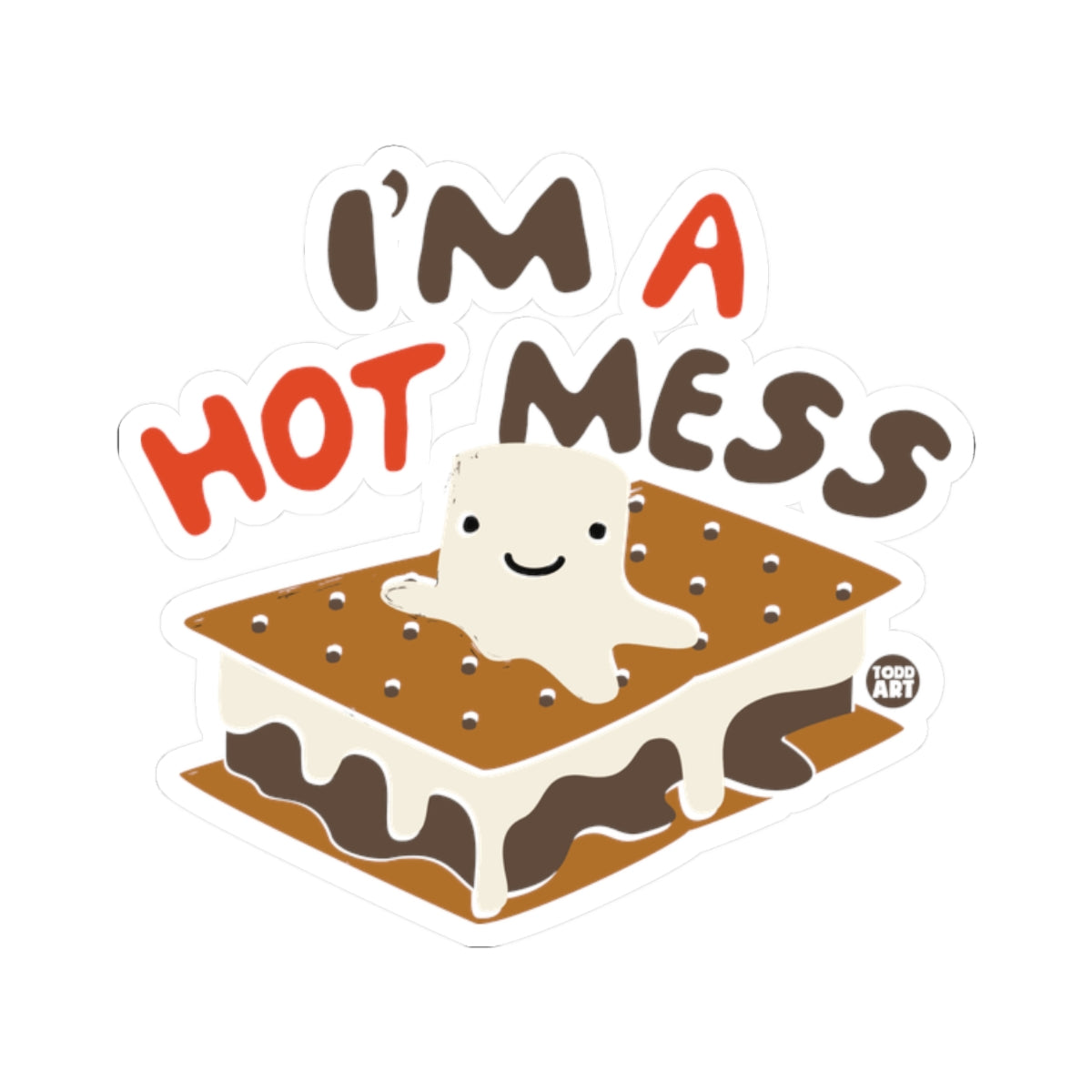 S'mores NightTodd Art Sticker