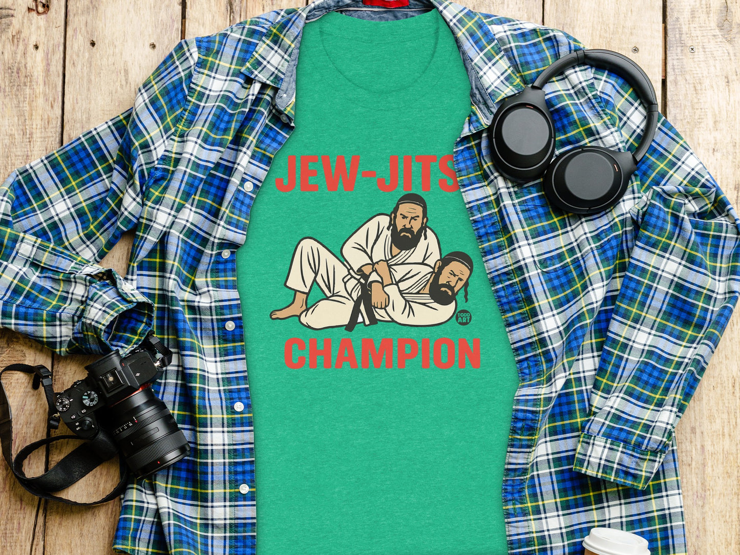Jew-Jitsu Champion Funny Graphic T-Shirt