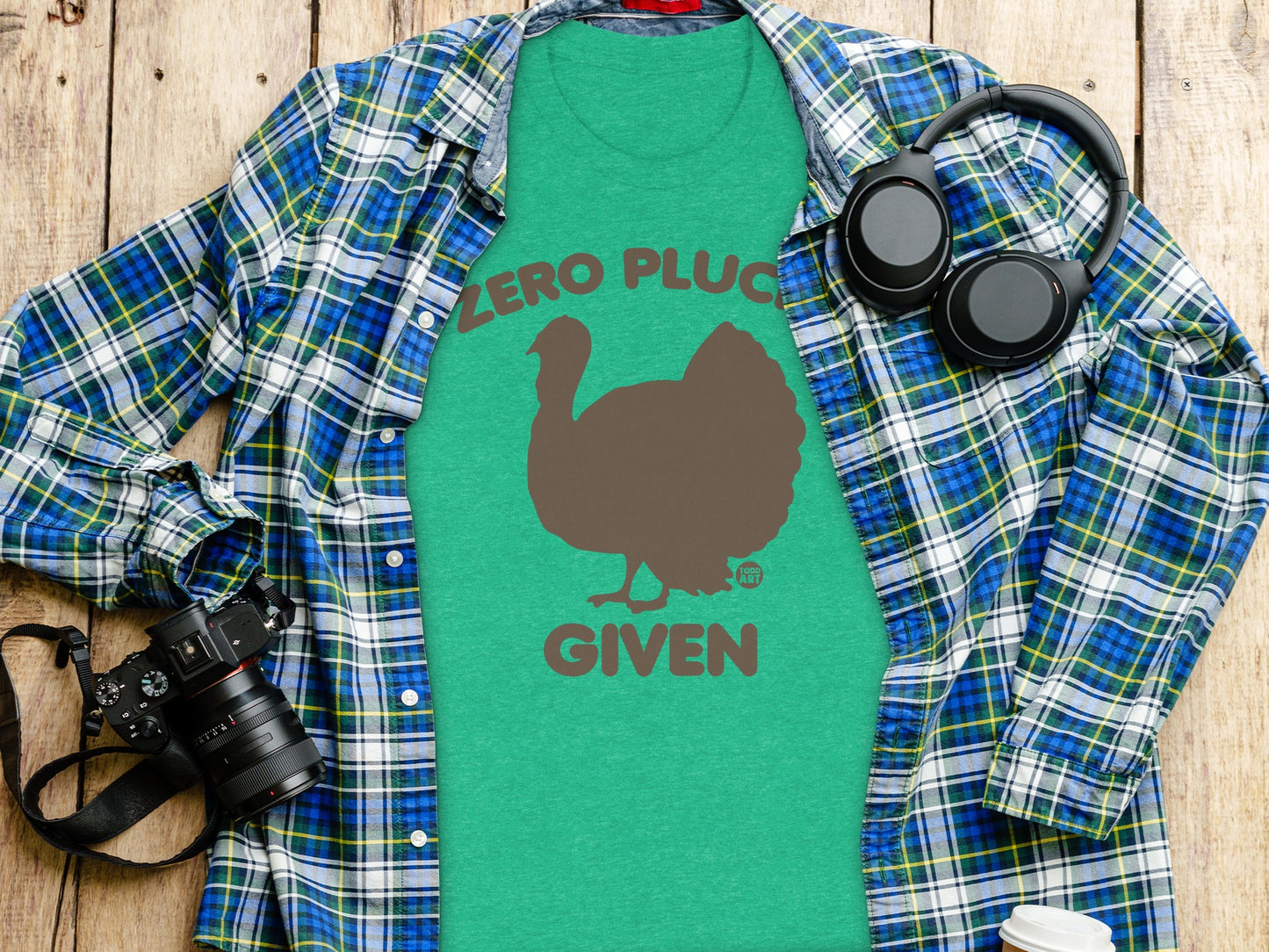 Casual Green Tee with Fun Turkey Graphic for Funny Shirt