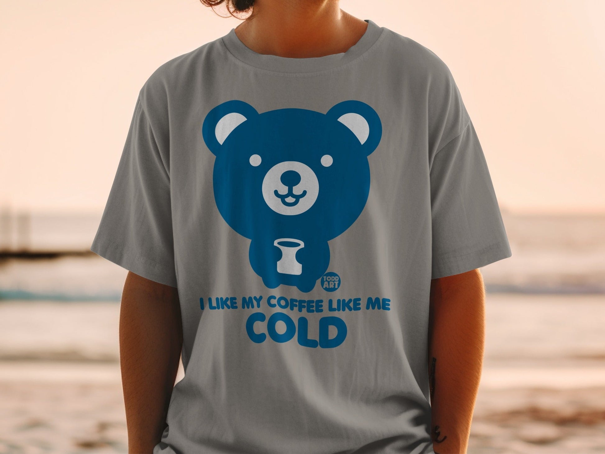 I Like My Coffee Like Me Cold Bear Graphic Shirt