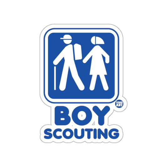 Boy Scouting Retro Style Hiking Badge Sticker