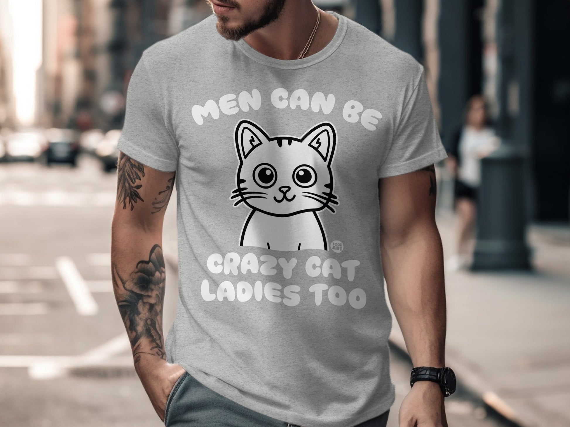 Men Can Be Crazy Cat Ladies Too T-Shirt
