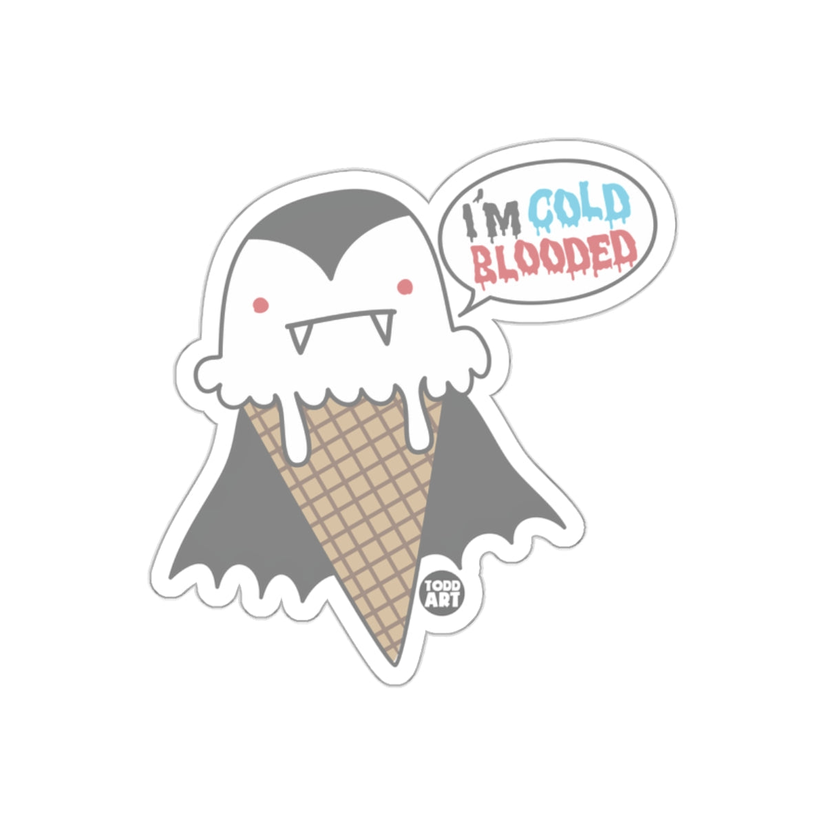 Ice Cream Vampire I'm Cold Blooded Sticker