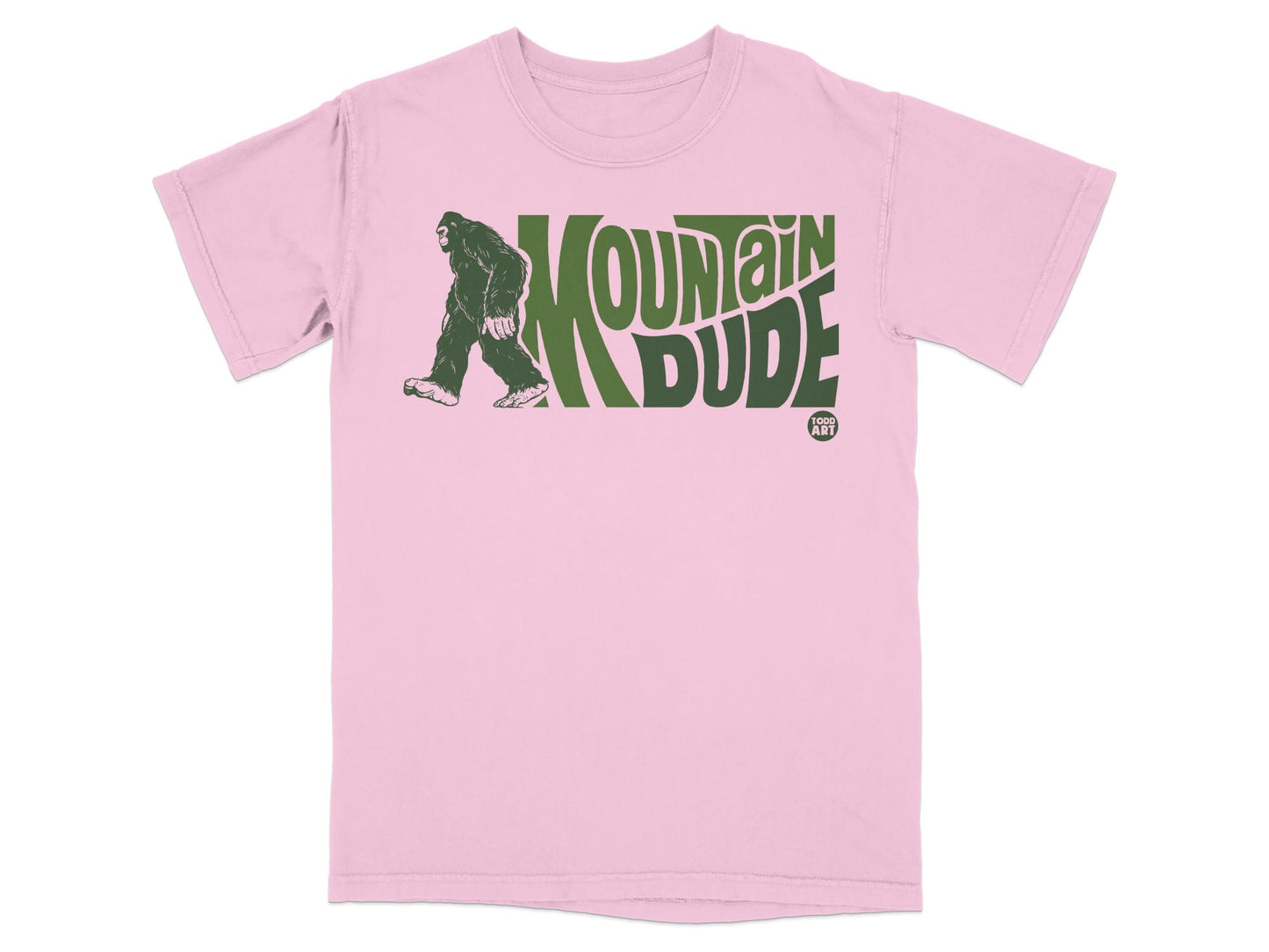 Bigfoot Mountain Dude Graphic Tee Shirt Casual Wear