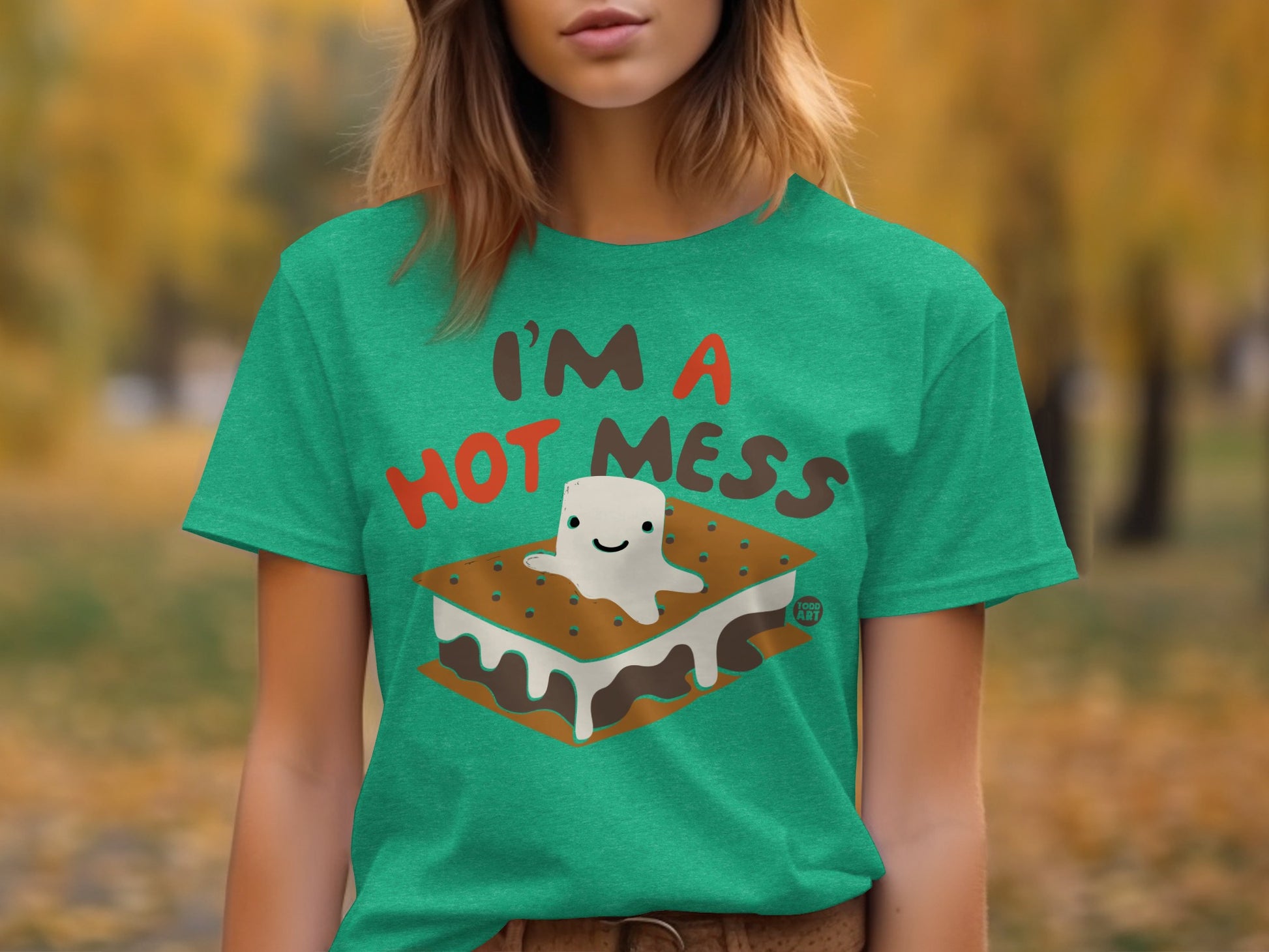 I'm a Hot Mess Cute Marshmallow Graphic Tee