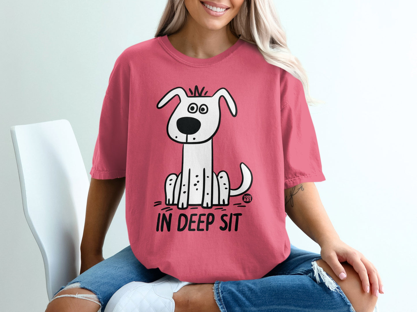 Funny Dog 'In Deep Sit' Graphic T-Shirt