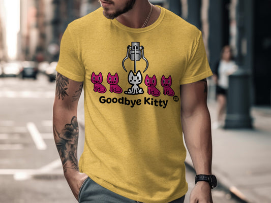 Goodbye Kitty Graphic T-Shirt Design for Casual Wear
