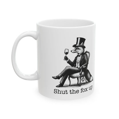 Elegant Fox with Wine Glass Todd Art Mug