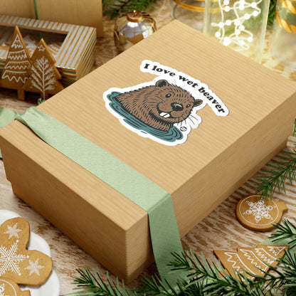 Beaver in waterTodd Art Sticker