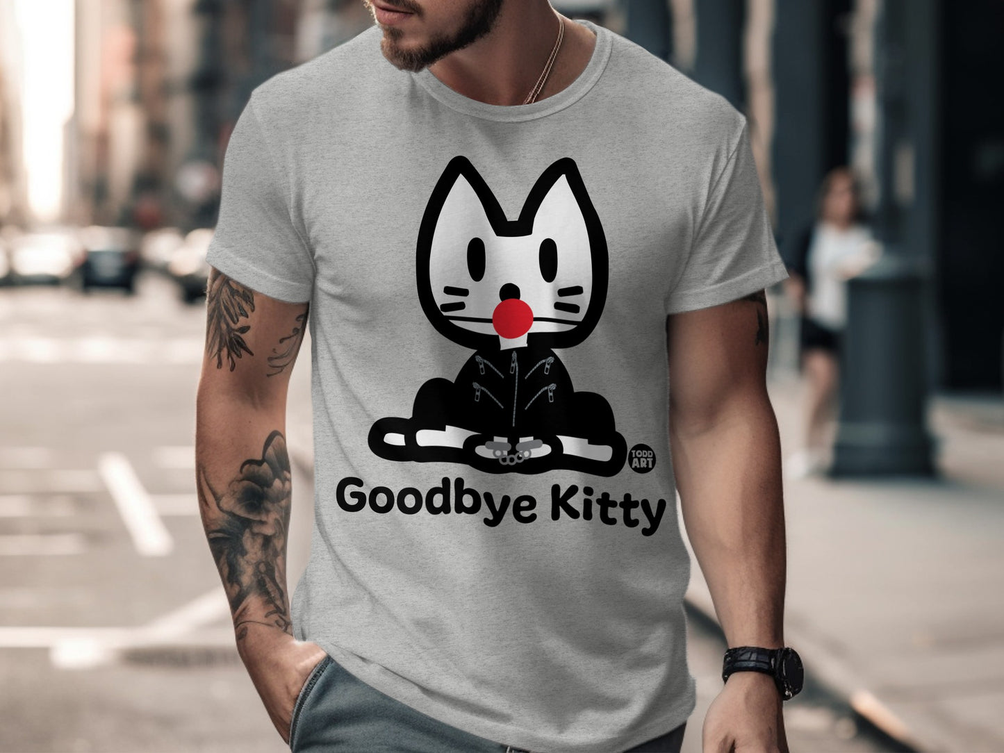 Goodbye Kitty Graphic T-Shirt for Casual Wear