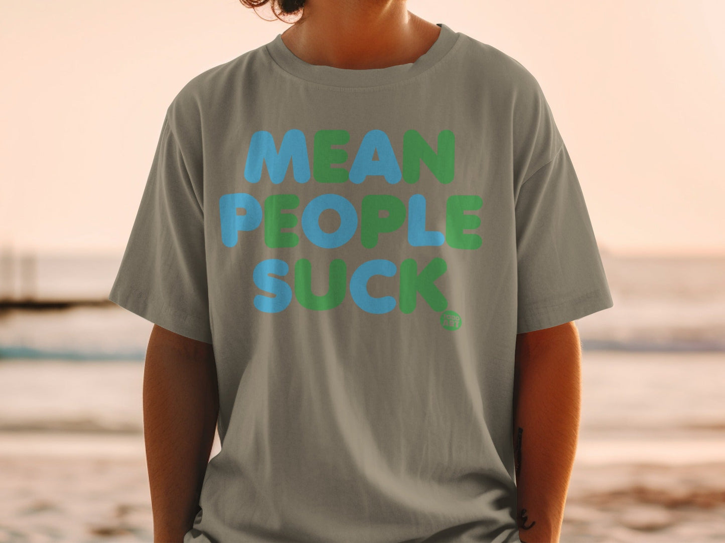 Mean People Suck T-shirt with Bold Colorful Print