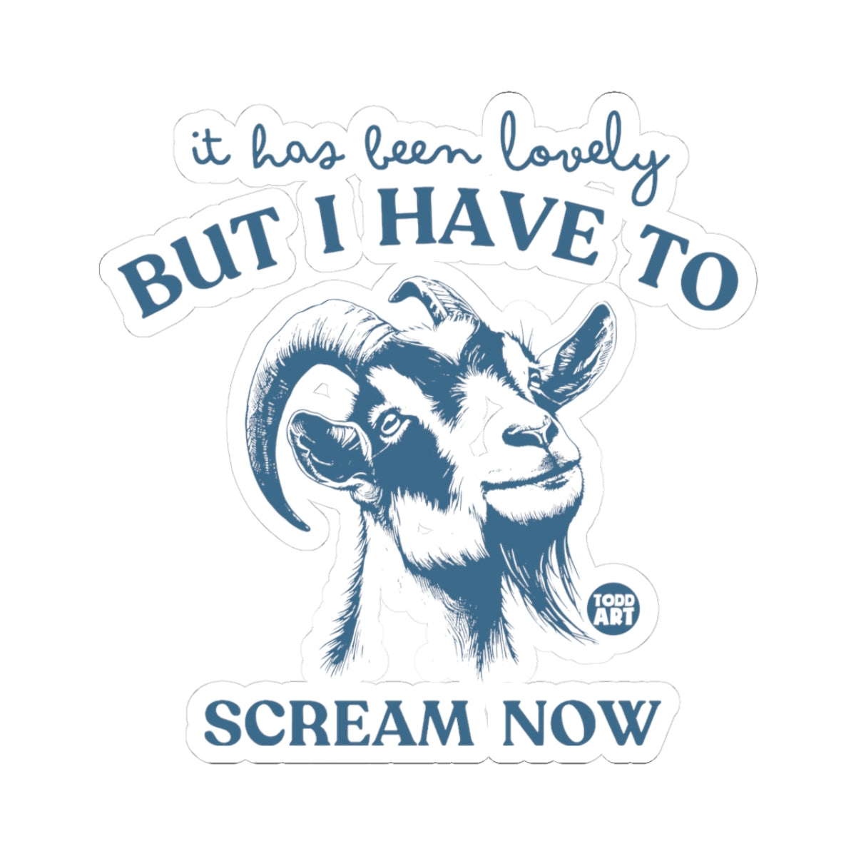 The Screaming GoatTodd Art Sticker