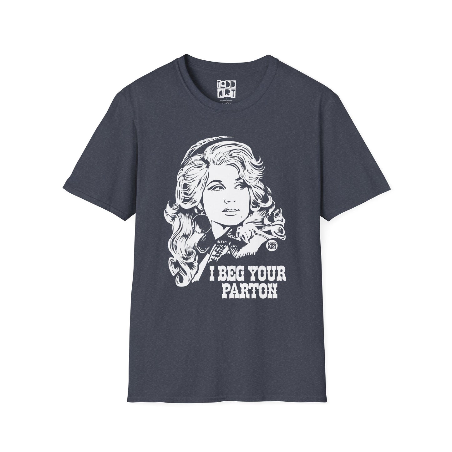 Dolly Parton Portrait T-Shirt — “I Beg Your Parton” Retro Country Graphic Tee