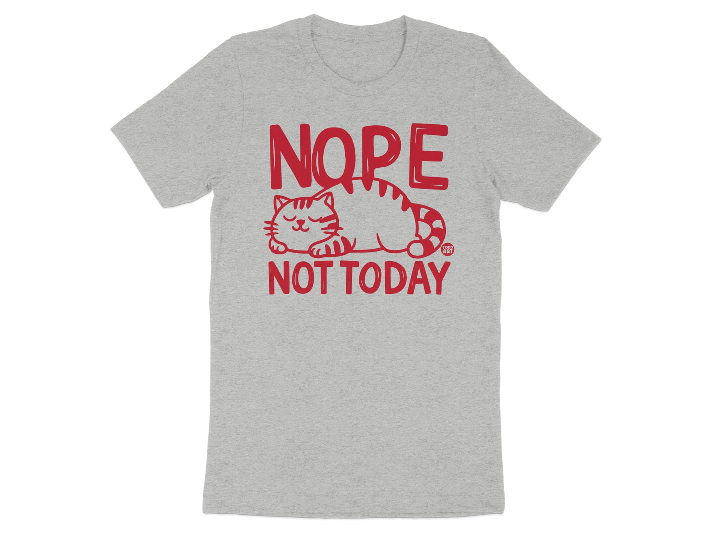 Nope Not Today Cute Cat Graphic T-shirt