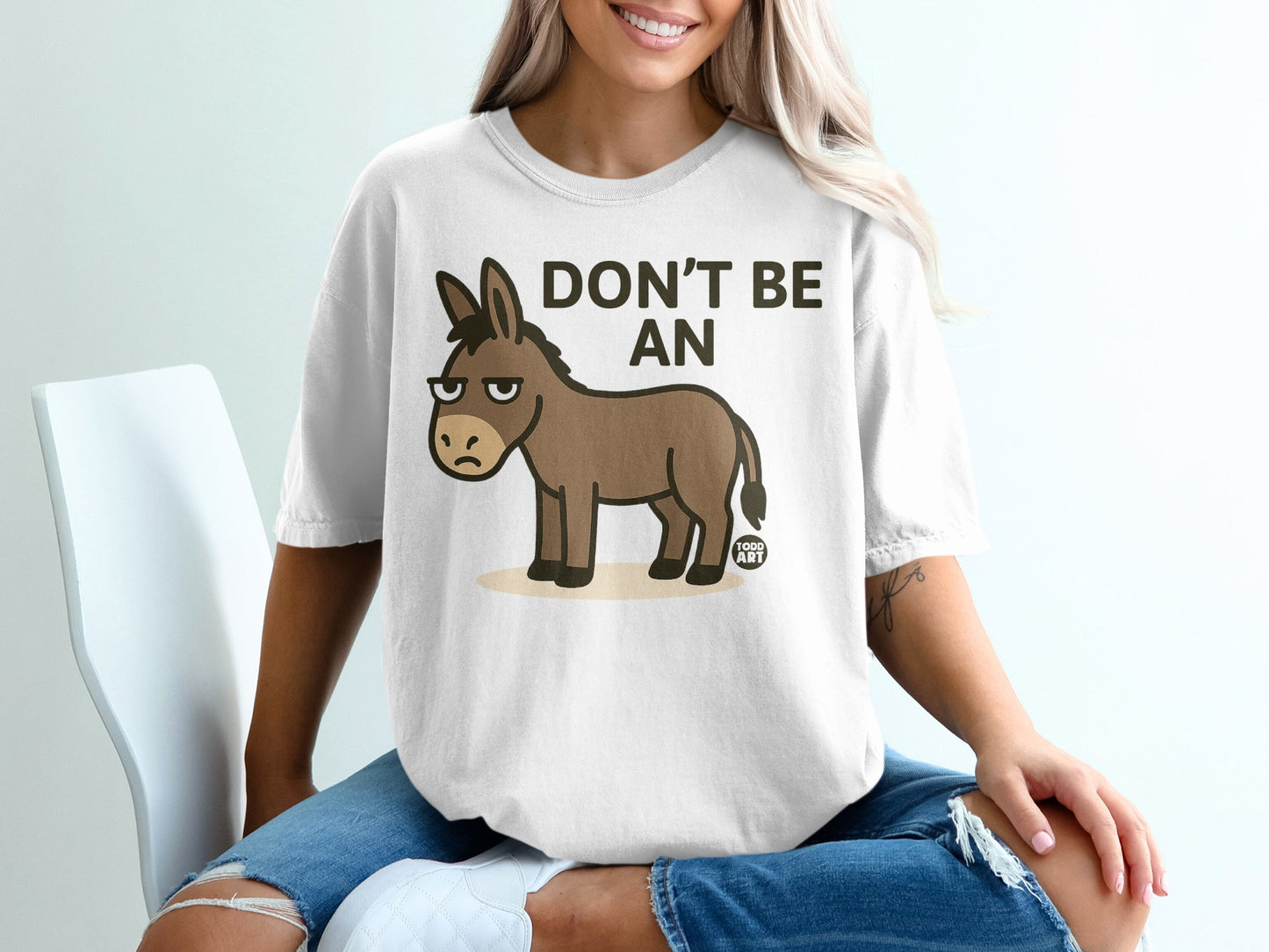 Don't Be an Angry Donkey Funny Cartoon T-Shirt