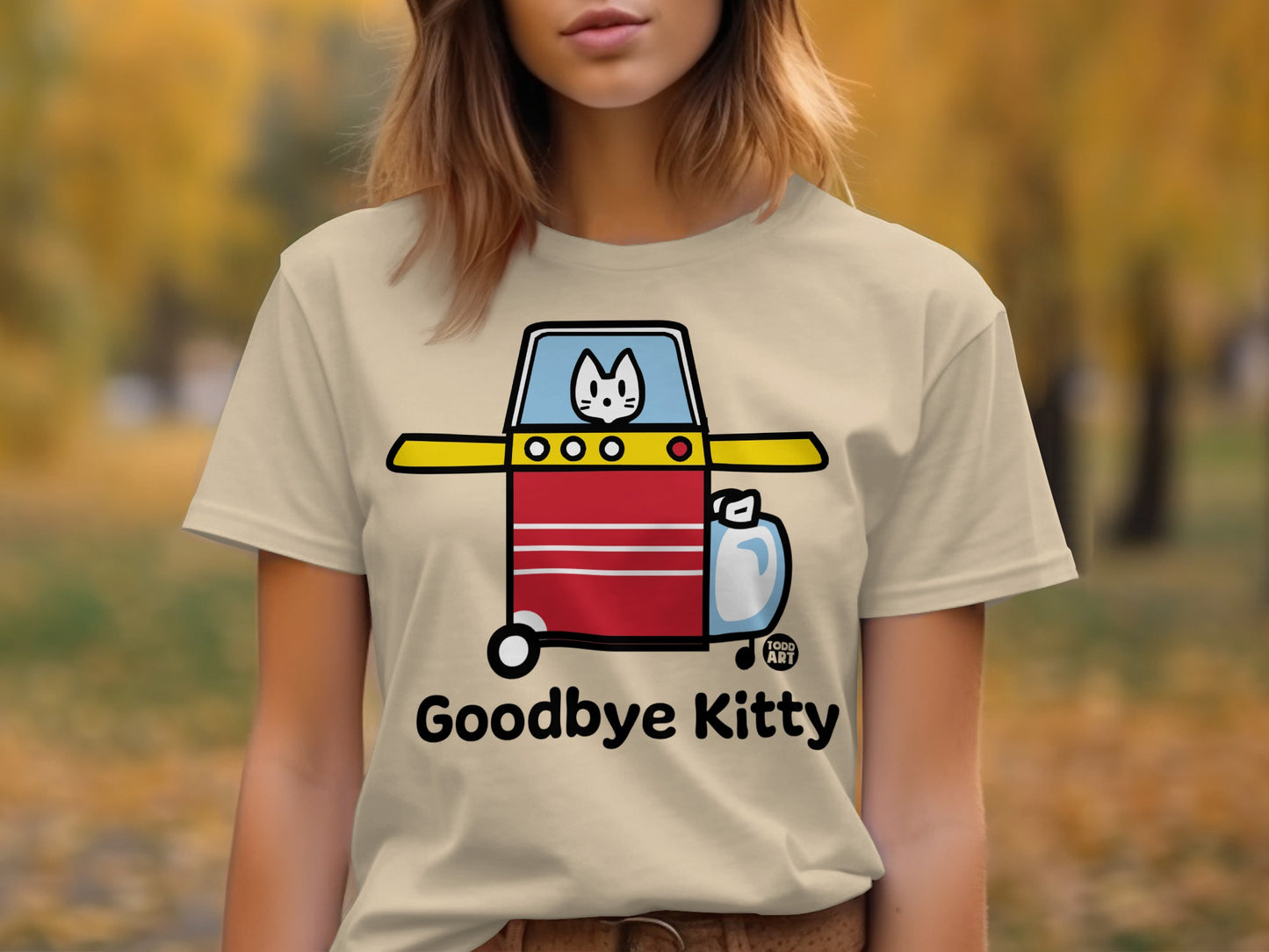 Goodbye Kitty Graphic Tee Fun Parody Shirt