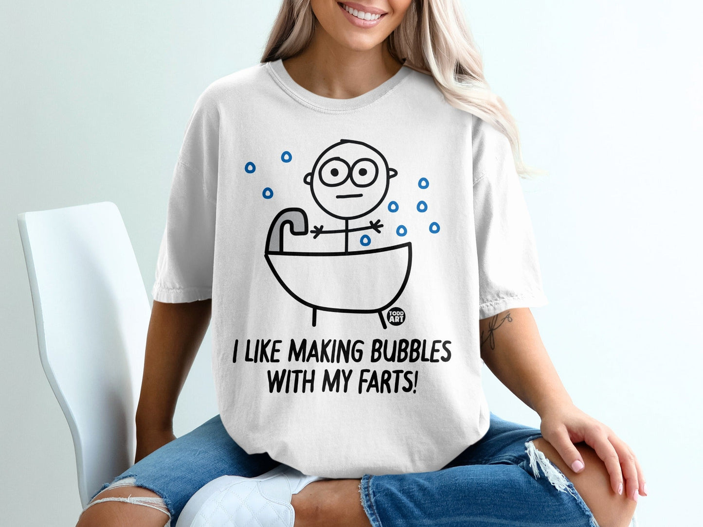 I Like Making Bubbles with My Farts Funny Graphic Tee