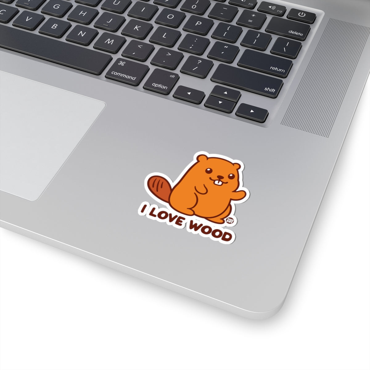 Happy BeaverTodd Art Sticker