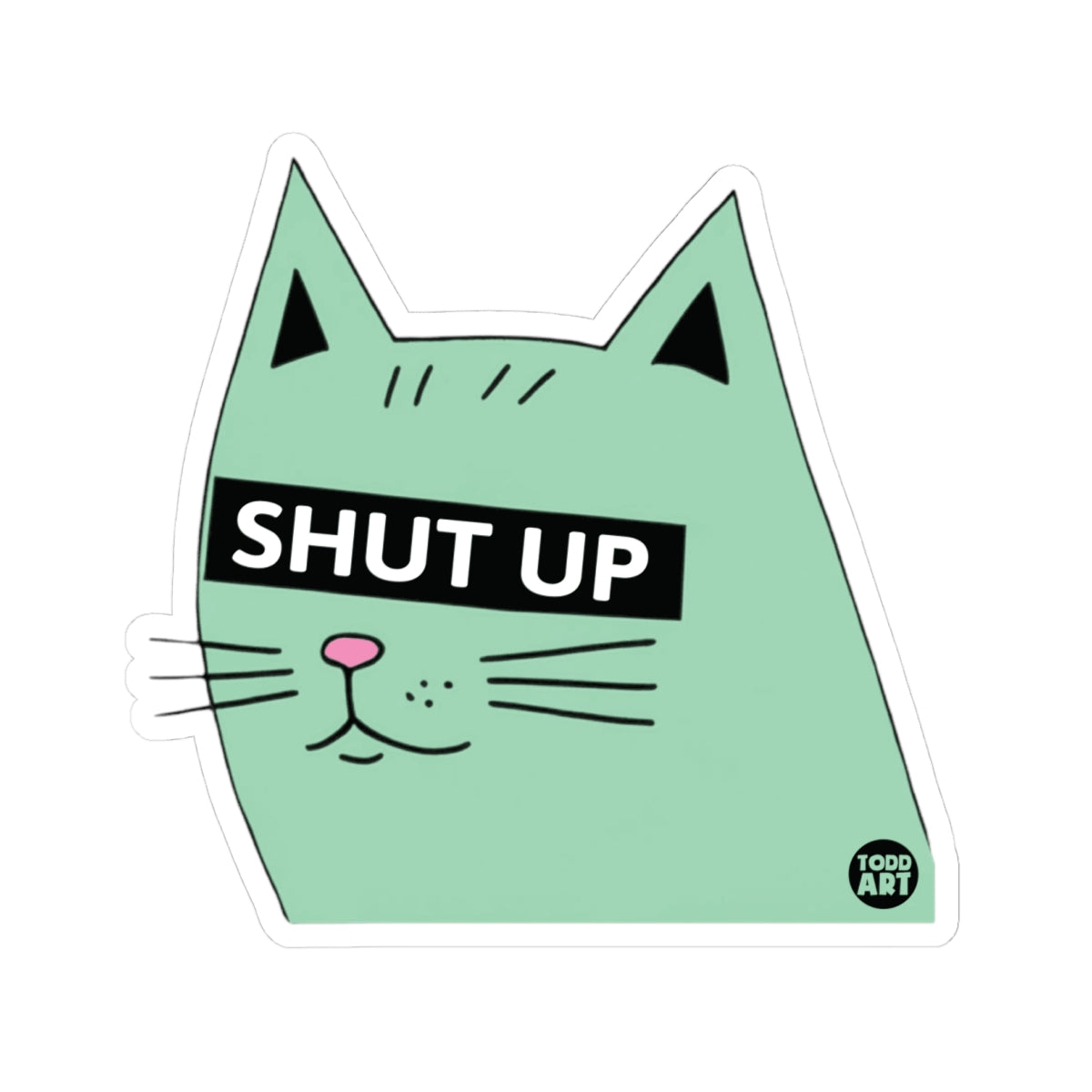 Quiet CatTodd Art Sticker