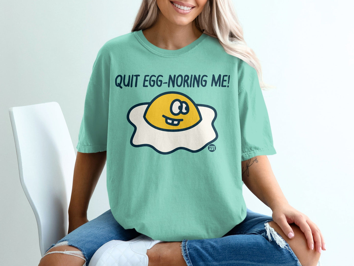 Quit Egg-Noring Me Funny Egg Graphic Shirt