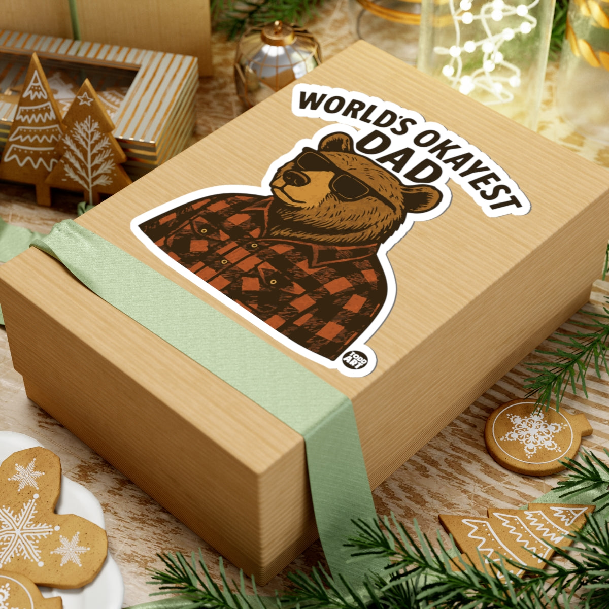 Cool Bear DadTodd Art Sticker