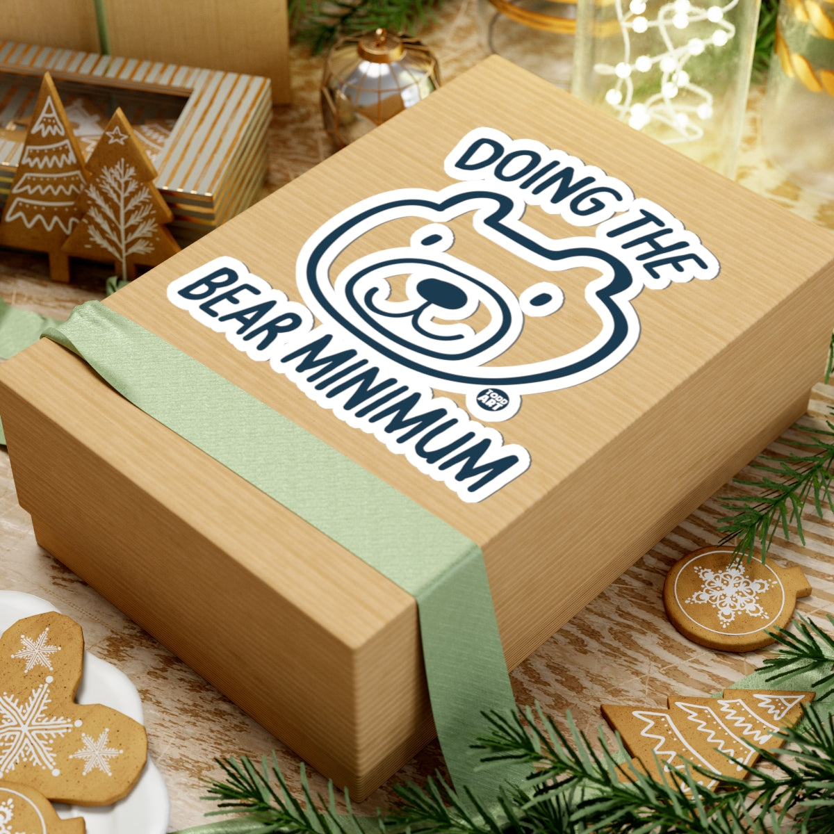 Bear MinimumTodd Art Sticker