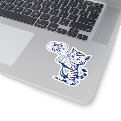 Cat Holding BrainTodd Art Sticker