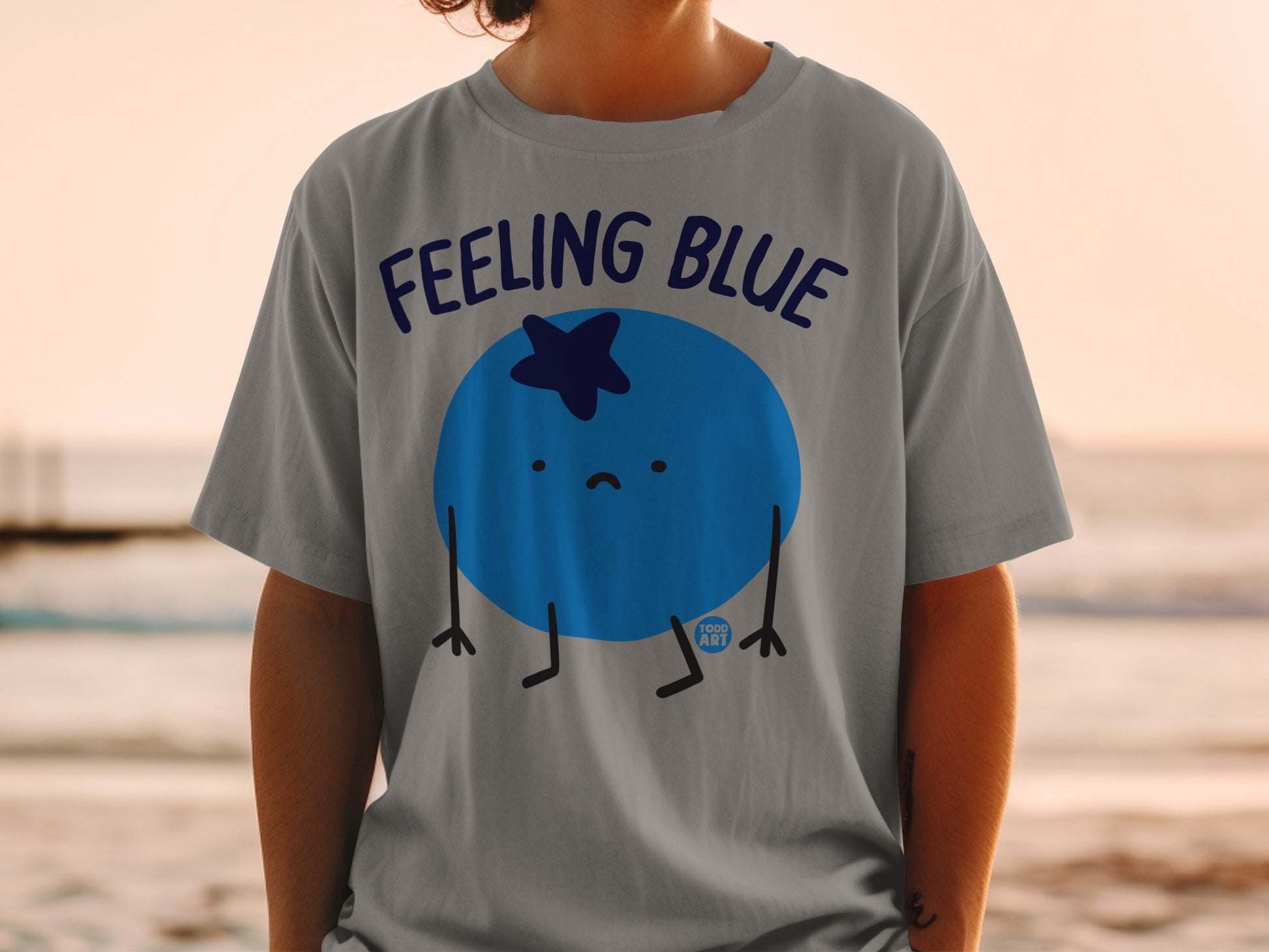 Feeling Blue Sad Blueberry Illustration Design product type