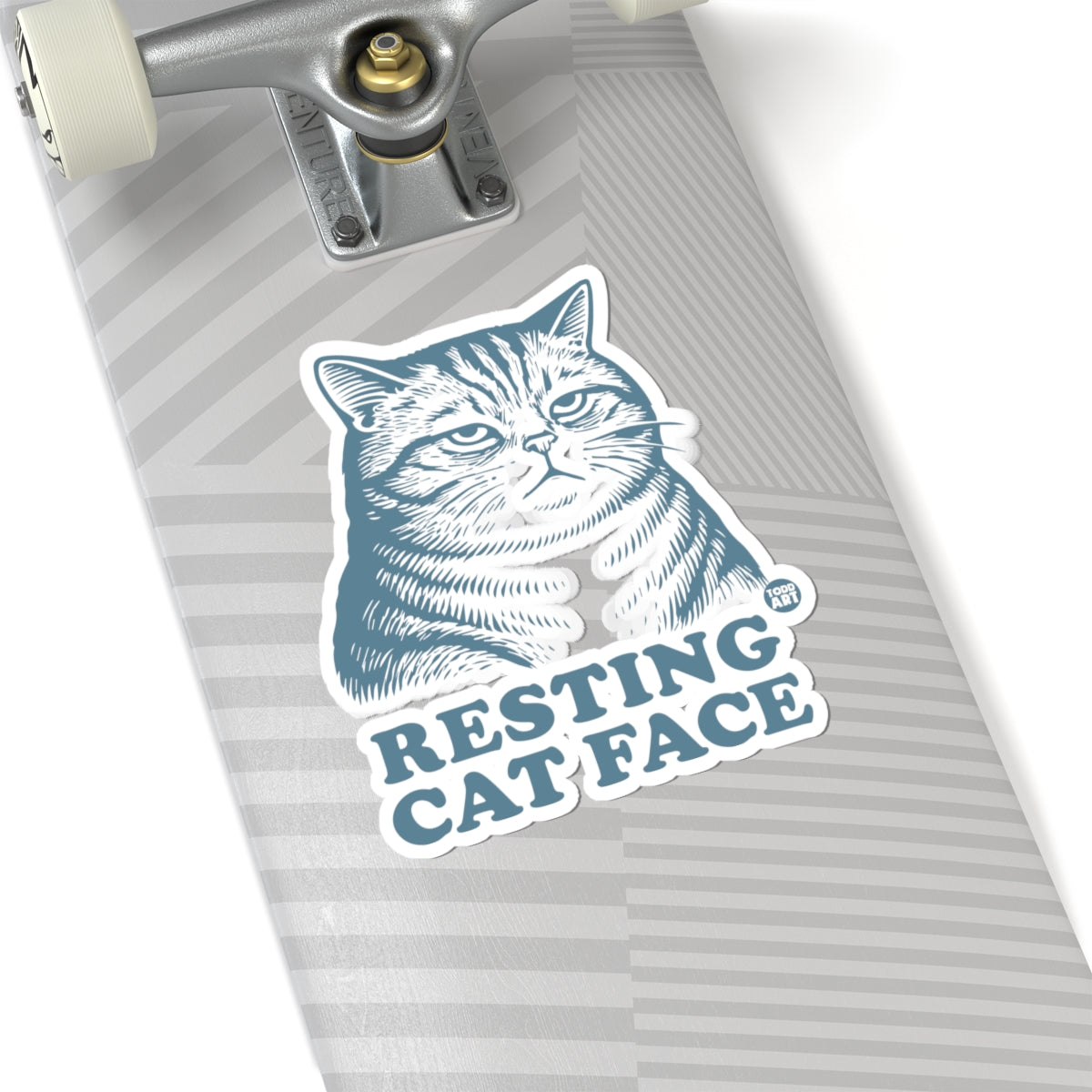 Resting Cat FaceTodd Art Sticker