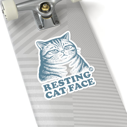 Resting Cat FaceTodd Art Sticker