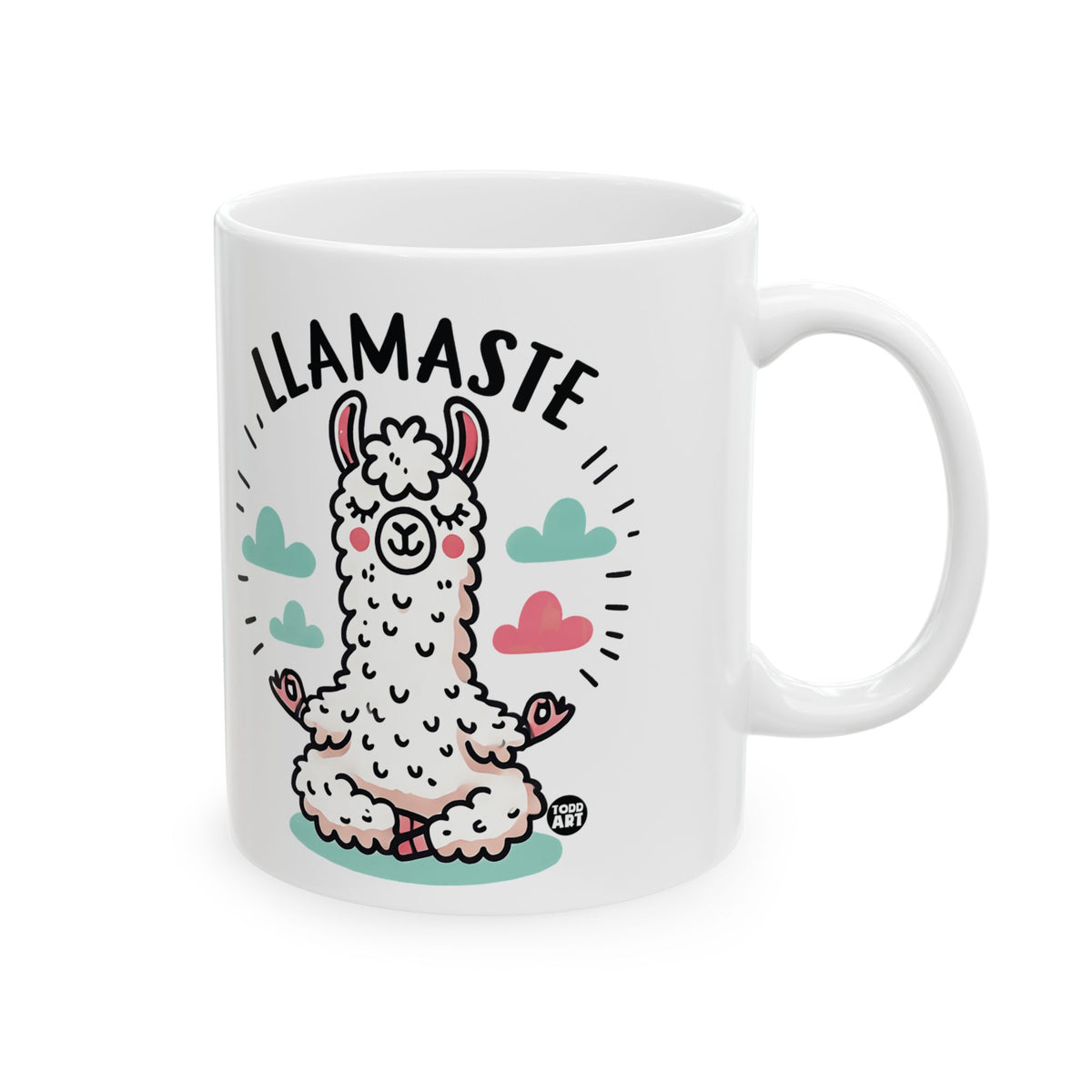 Llama Namaste Meditation Todd Art Mug