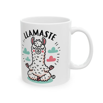 Llama Namaste Meditation Todd Art Mug