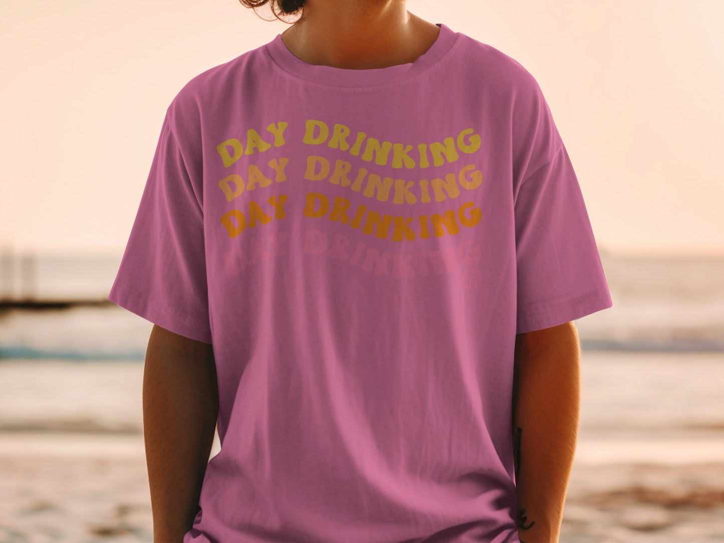 Day Drinking Casual Graphic Tee Shirt for Daytime Relaxation