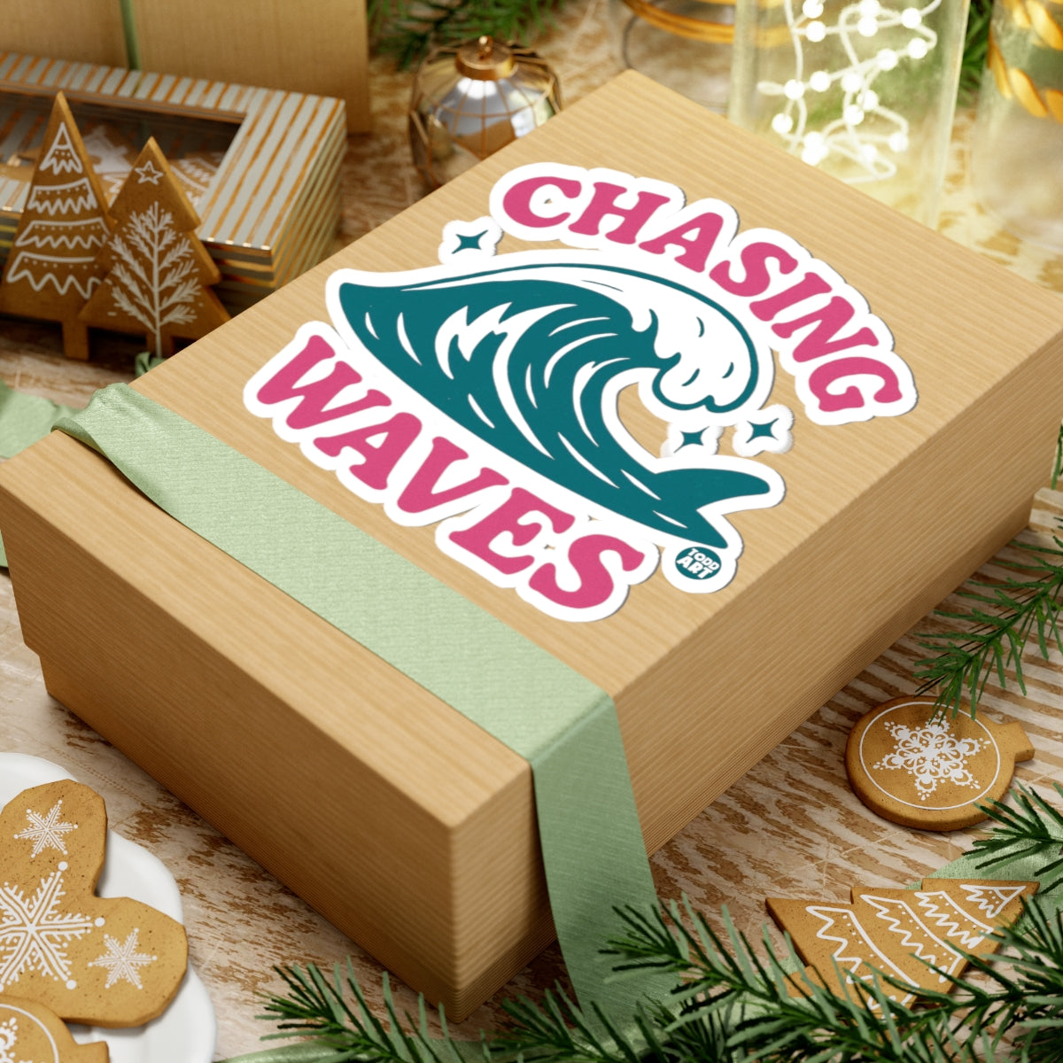 Chasing WavesTodd Art Sticker