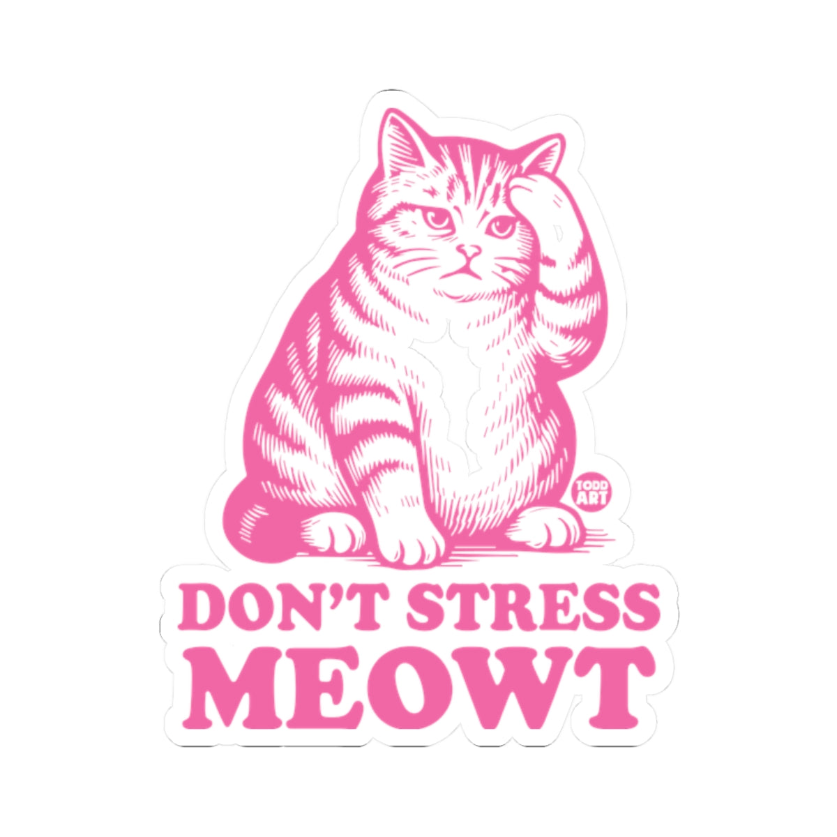 Chill CatTodd Art Sticker