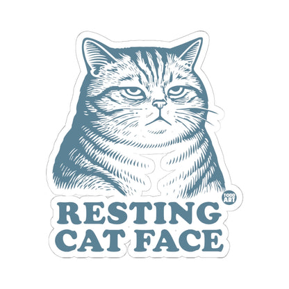 Resting Cat FaceTodd Art Sticker