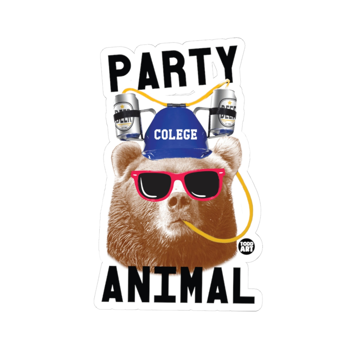 College Party BeastTodd Art Sticker