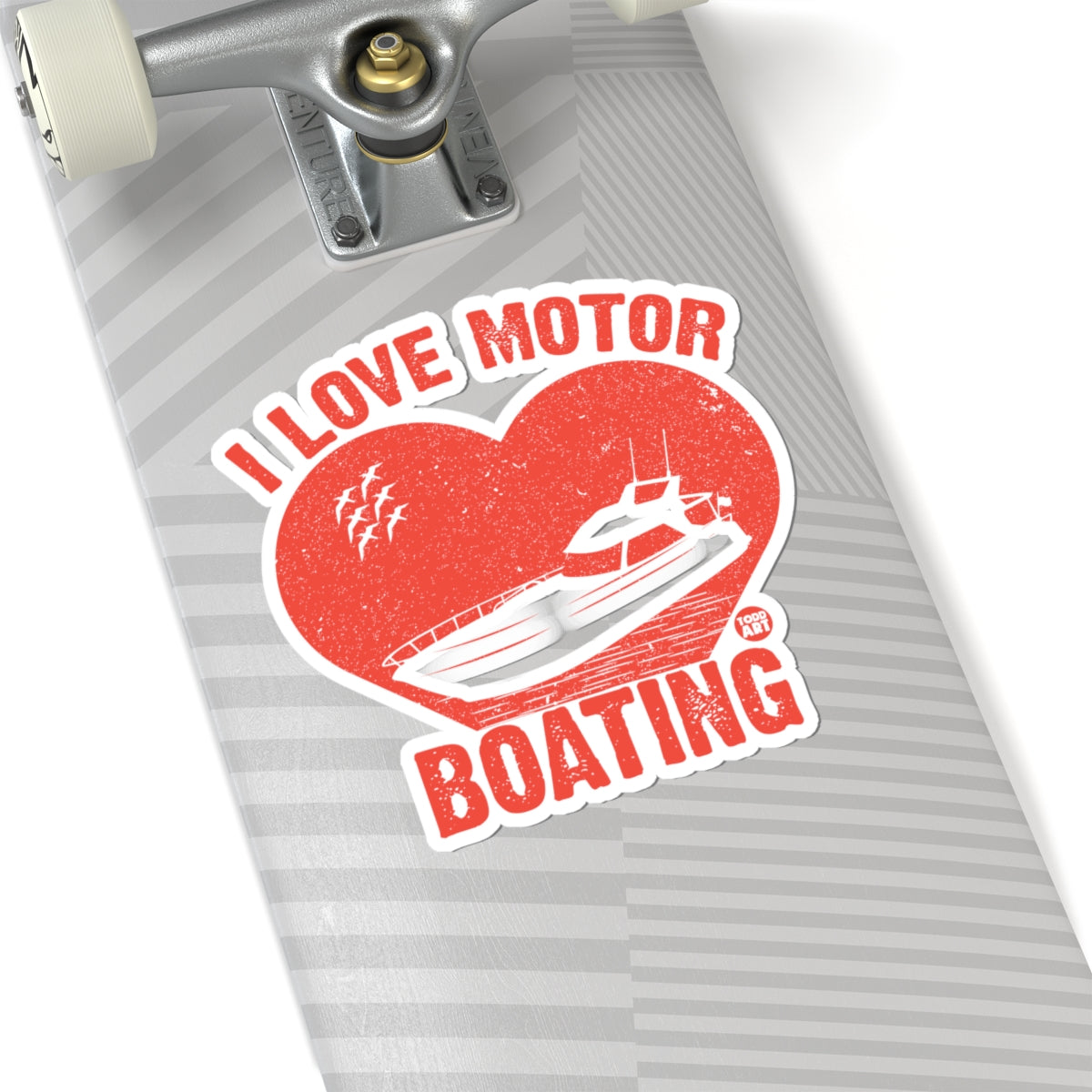 Boating HeartTodd Art Sticker