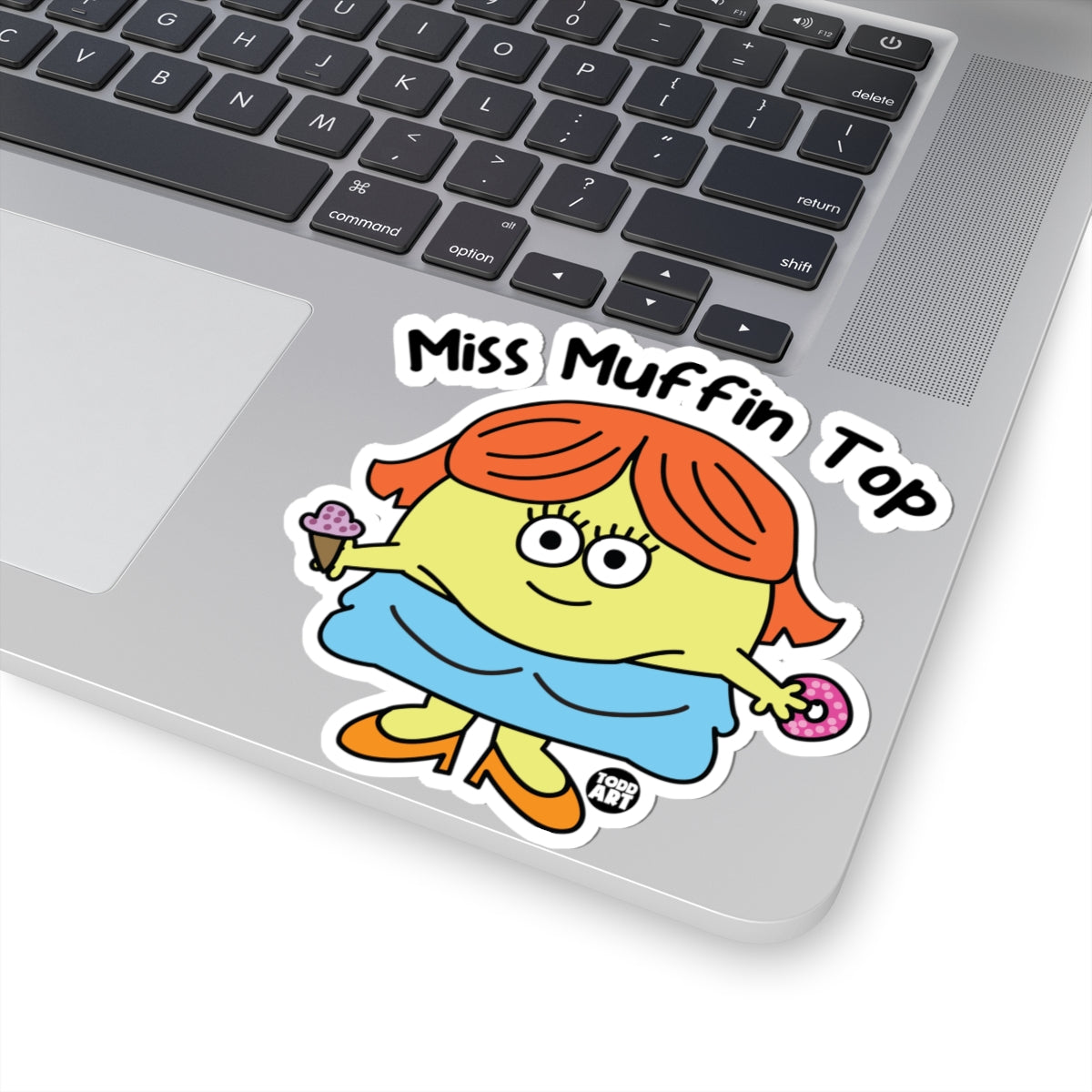 Miss Muffin Top Todd Art Sticker