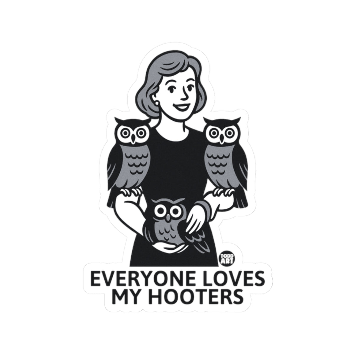 Owl LadyTodd Art Sticker