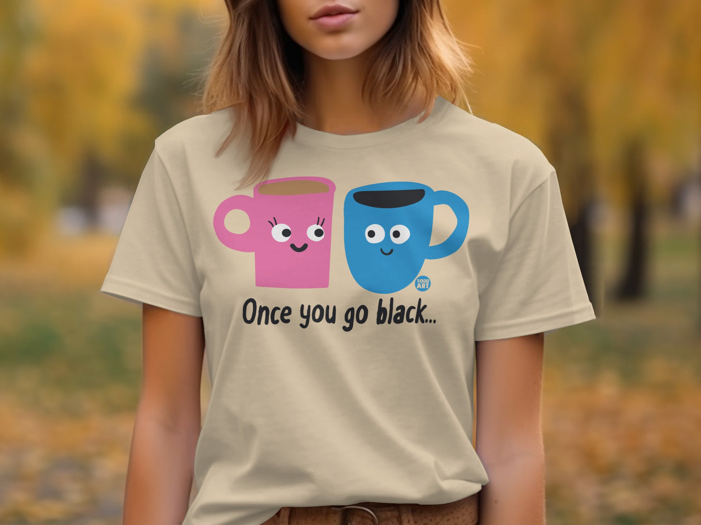 Fun 'Once You Go Black' Coffee Couple T-Shirt