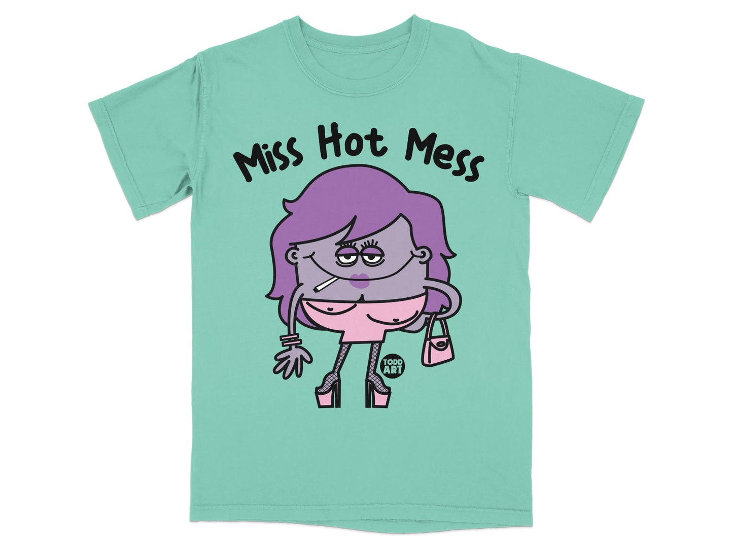 Miss Hot Mess Cartoon Character Graphic T-shirt
