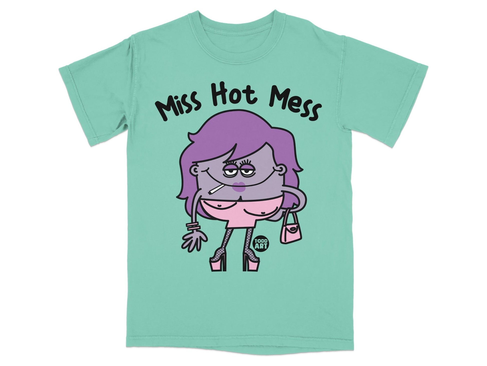 Miss Hot Mess Cartoon Character Graphic T-shirt
