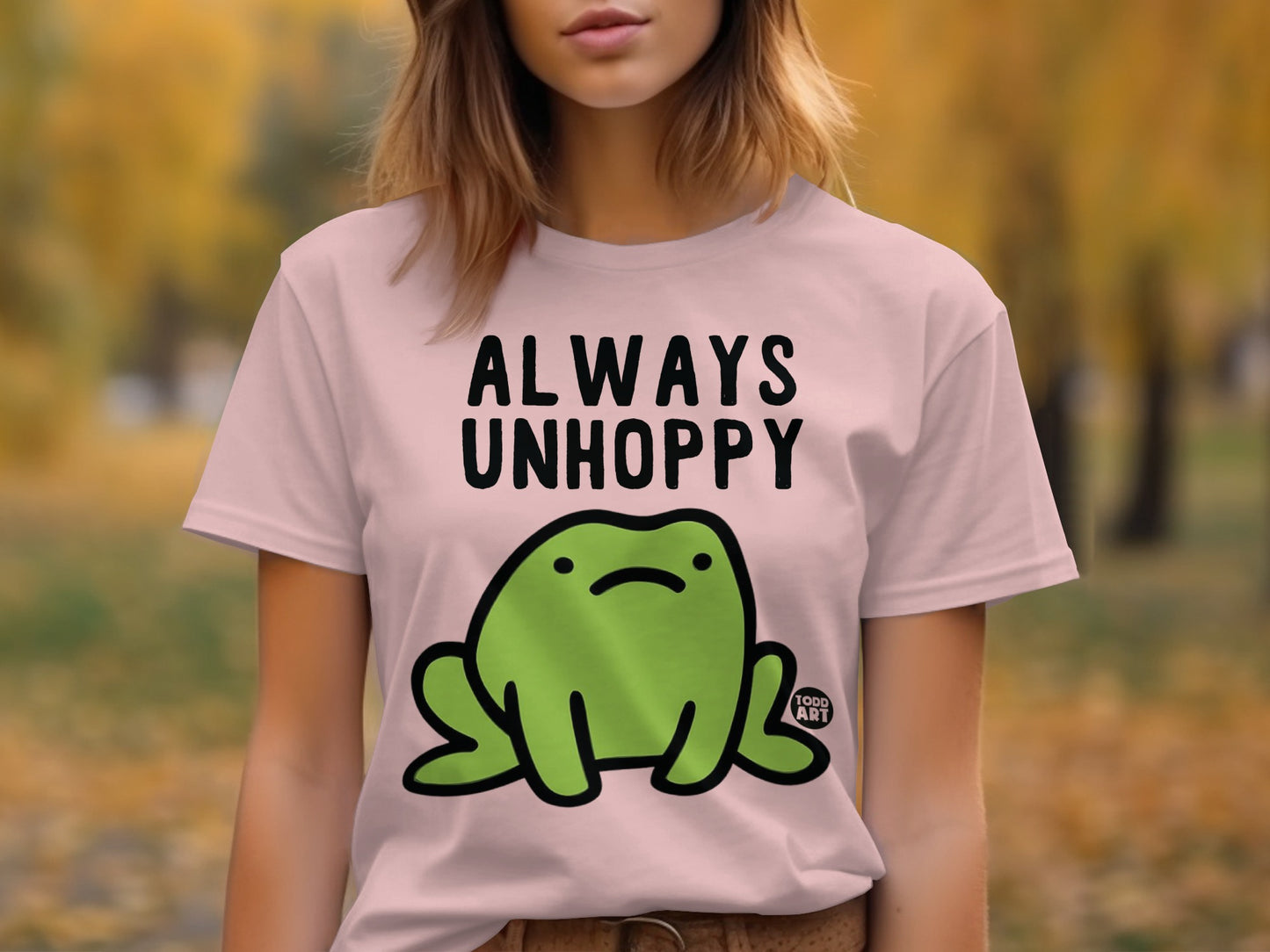Always Unhoppy Green Frog Graphic Print product