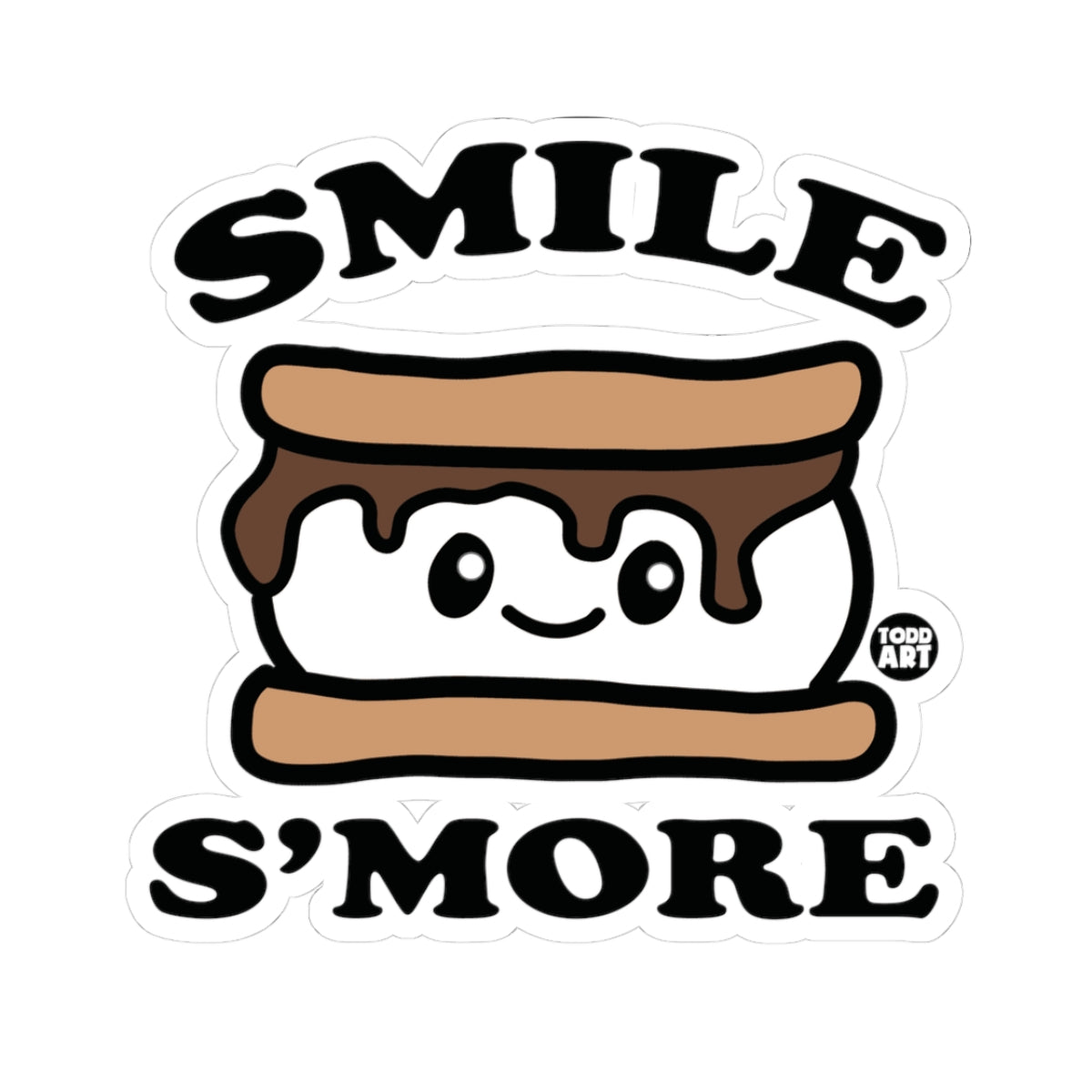 Smile S'moreTodd Art Sticker