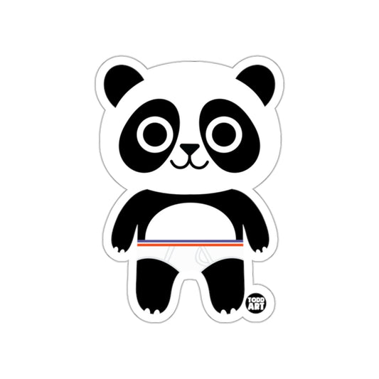 Adorable Todd Art Panda with Belt Sticker