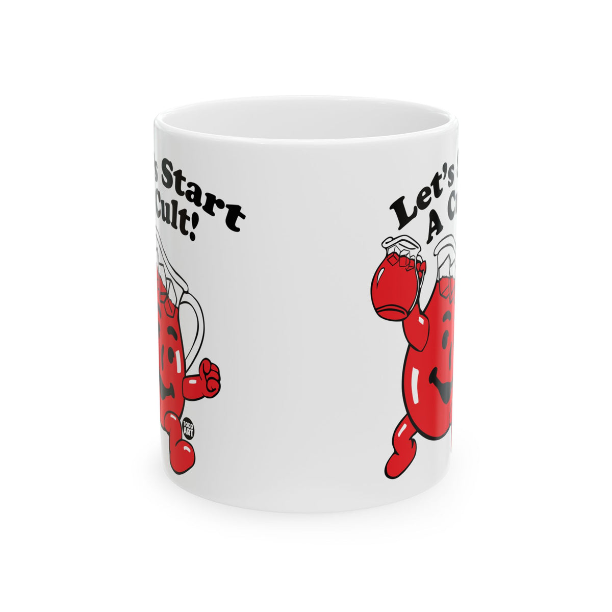 Cheerful Pitcher Character with Smile Todd Art Mug