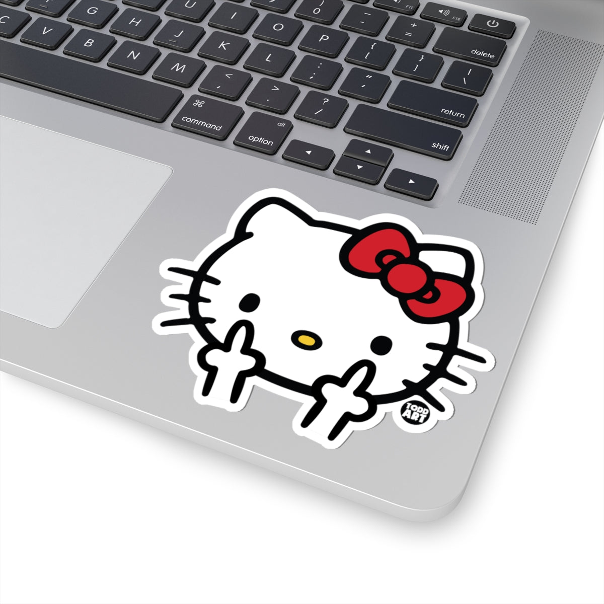 Cute Kitten with Bow Todd Art Sticker