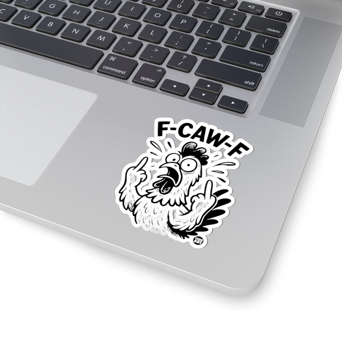 Startled RoosterTodd Art Sticker